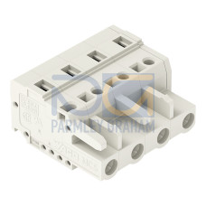 1-conductor female connector, CAGE CLAMP&reg;, 2.5 mm&sup2;, light gray