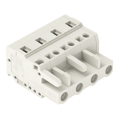 1-conductor female connector, CAGE CLAMP&reg;, 2.5 mm&sup2;, light gray
