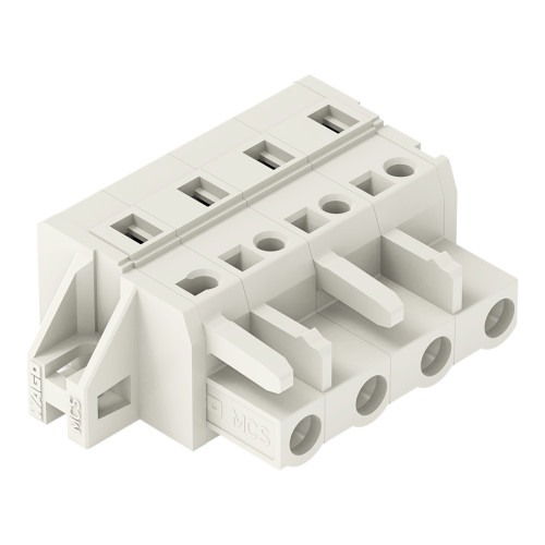 1-conductor female connector, CAGE CLAMP&reg;, 2.5 mm&sup2;, light gray