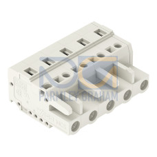 1-conductor female connector, CAGE CLAMP&reg;, 2.5 mm&sup2;, light gray