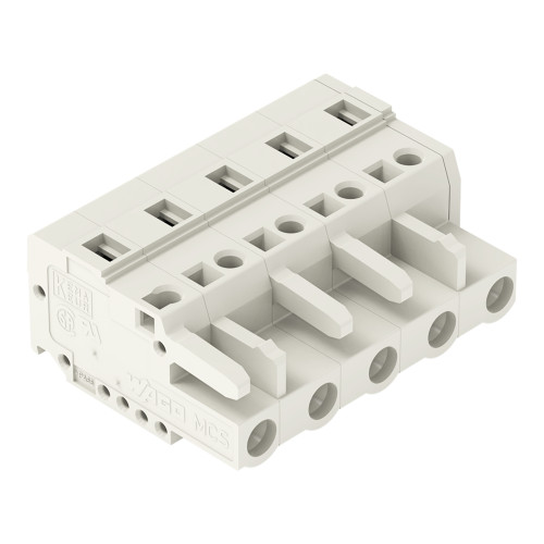 1-conductor female connector, CAGE CLAMP&reg;, 2.5 mm&sup2;, light gray
