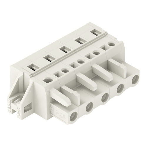 1-conductor female connector, CAGE CLAMP&reg;, 2.5 mm&sup2;, light gray