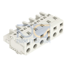 1-conductor female connector, CAGE CLAMP&reg;, 2.5 mm&sup2;, light gray
