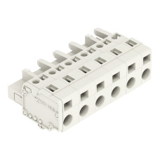 1-conductor female connector, CAGE CLAMP&reg;, 2.5 mm&sup2;, light gray