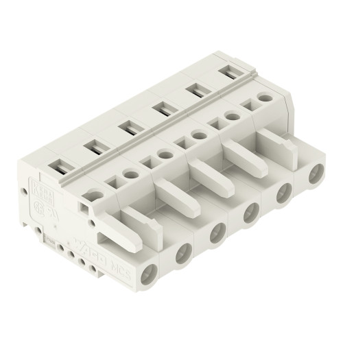 1-conductor female connector, CAGE CLAMP&reg;, 2.5 mm&sup2;, light gray