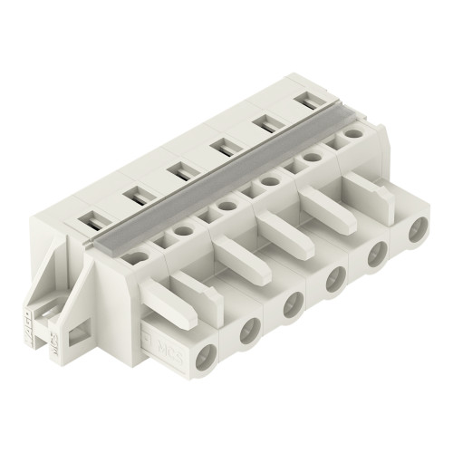 1-conductor female connector, CAGE CLAMP&reg;, 2.5 mm&sup2;, light gray