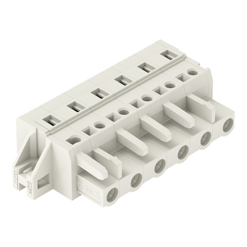 1-conductor female connector, CAGE CLAMP&reg;, 2.5 mm&sup2;, light gray