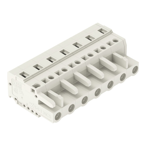 1-conductor female connector, CAGE CLAMP&reg;, 2.5 mm&sup2;, light gray