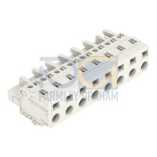 1-conductor female connector, CAGE CLAMP&reg;, 2.5 mm&sup2;, light gray