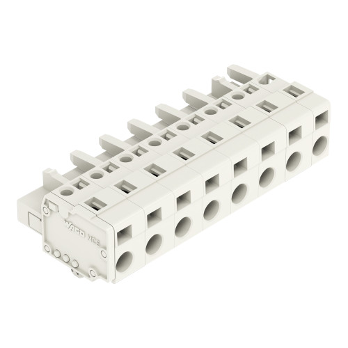1-conductor female connector, CAGE CLAMP&reg;, 2.5 mm&sup2;, light gray