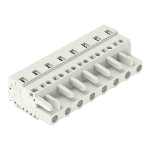 1-conductor female connector, CAGE CLAMP&reg;, 2.5 mm&sup2;, light gray