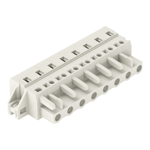 1-conductor female connector, CAGE CLAMP&reg;, 2.5 mm&sup2;, light gray