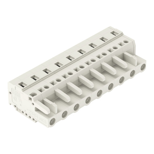 1-conductor female connector, CAGE CLAMP&reg;, 2.5 mm&sup2;, light gray