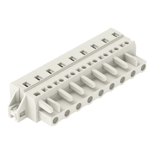 1-conductor female connector, CAGE CLAMP&reg;, 2.5 mm&sup2;, light gray