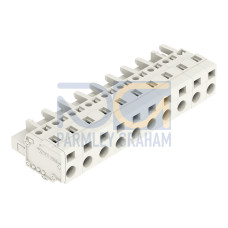 1-conductor female connector, CAGE CLAMP&reg;, 2.5 mm&sup2;, light gray
