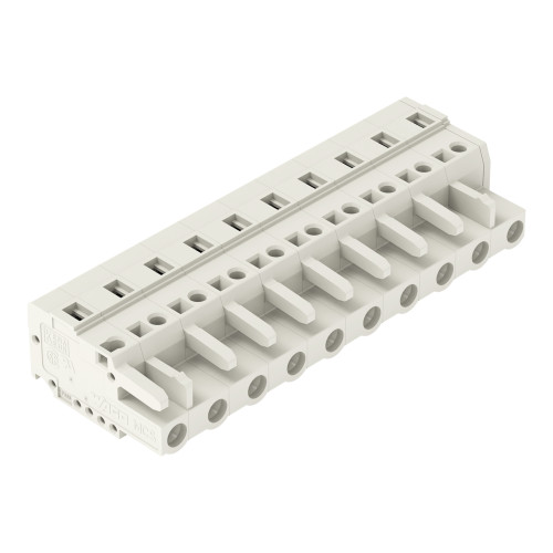 1-conductor female connector, CAGE CLAMP&reg;, 2.5 mm&sup2;, light gray