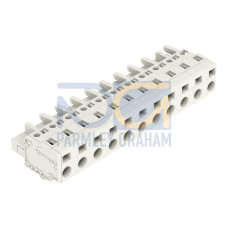 1-conductor female connector, CAGE CLAMP&reg;, 2.5 mm&sup2;, light gray