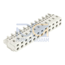 1-conductor female connector, CAGE CLAMP&reg;, 2.5 mm&sup2;, light gray
