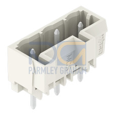 THT male header, 1.0 x 1.0 mm solder pin, straight, light gray