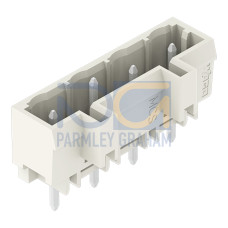 THT male header, 1.0 x 1.0 mm solder pin, straight, light gray