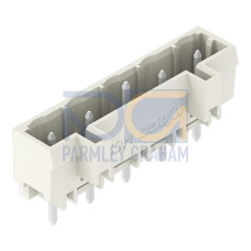 THT male header, 1.0 x 1.0 mm solder pin, straight, light gray