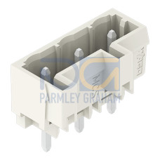 THT male header, 1.2 x 1.2 mm solder pin, straight, light gray