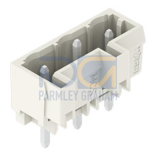 THT male header, 1.2 x 1.2 mm solder pin, straight, light gray