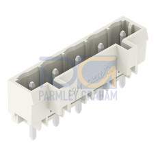 THT male header, 1.2 x 1.2 mm solder pin, straight, light gray