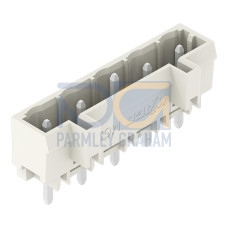 THT male header, 1.2 x 1.2 mm solder pin, straight, light gray