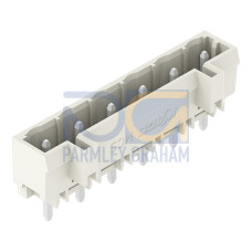 THT male header, 1.2 x 1.2 mm solder pin, straight, light gray