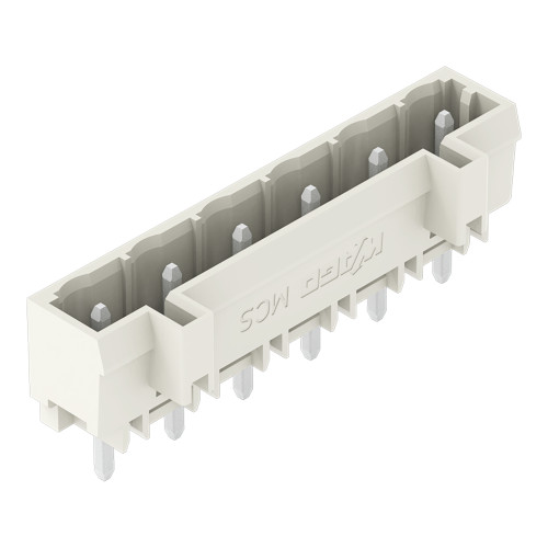 THT male header, 1.2 x 1.2 mm solder pin, straight, light gray