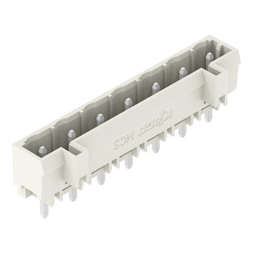 THT male header, 1.2 x 1.2 mm solder pin, straight, light gray