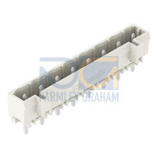 THT male header, 1.2 x 1.2 mm solder pin, straight, light gray