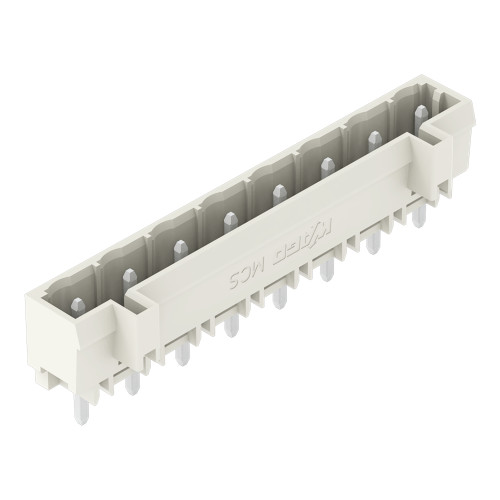 THT male header, 1.2 x 1.2 mm solder pin, straight, light gray