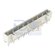 THT male header, 1.2 x 1.2 mm solder pin, straight, light gray