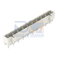 THT male header, 1.2 x 1.2 mm solder pin, straight, light gray