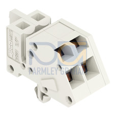 1-conductor female connector, angled, CAGE CLAMP&reg;, 2.5 mm&sup2;, light gray