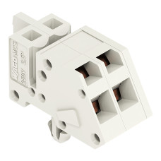1-conductor female connector, angled, CAGE CLAMP&reg;, 2.5 mm&sup2;, light gray