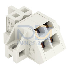 1-conductor female connector, angled, CAGE CLAMP&reg;, 2.5 mm&sup2;, light gray