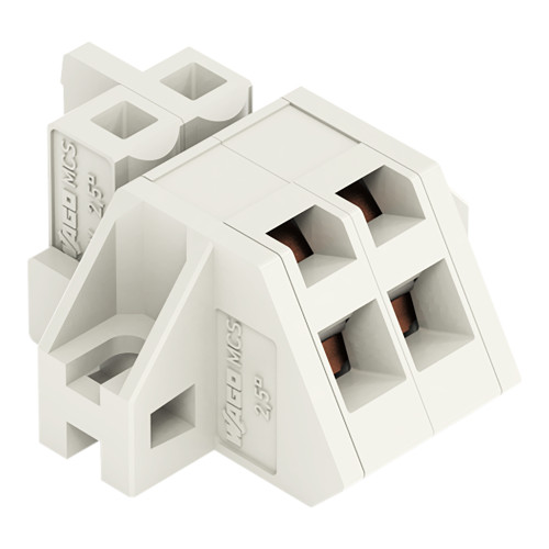 1-conductor female connector, angled, CAGE CLAMP&reg;, 2.5 mm&sup2;, light gray