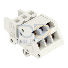 1-conductor female connector, angled, CAGE CLAMP&reg;, 2.5 mm&sup2;, light gray