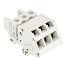 1-conductor female connector, angled, CAGE CLAMP&reg;, 2.5 mm&sup2;, light gray