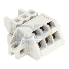 1-conductor female connector, angled, CAGE CLAMP&reg;, 2.5 mm&sup2;, light gray