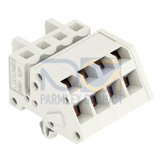 1-conductor female connector, angled, CAGE CLAMP&reg;, 2.5 mm&sup2;, light gray
