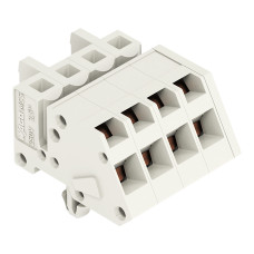 1-conductor female connector, angled, CAGE CLAMP&reg;, 2.5 mm&sup2;, light gray