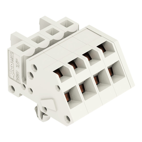 1-conductor female connector, angled, CAGE CLAMP&reg;, 2.5 mm&sup2;, light gray