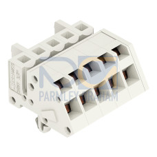 1-conductor female connector, angled, CAGE CLAMP&reg;, 2.5 mm&sup2;, light gray