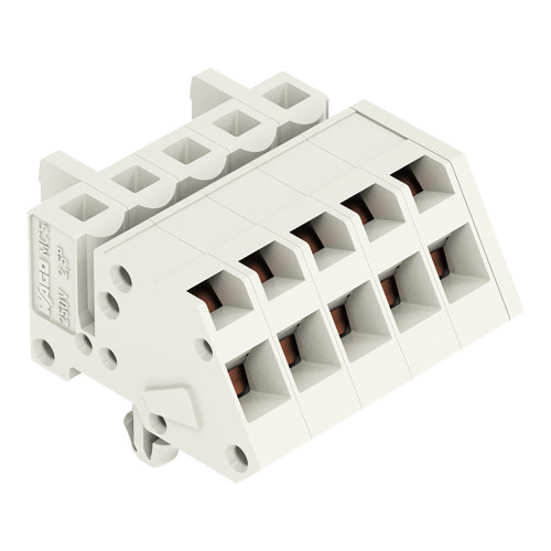 1-conductor female connector, angled, CAGE CLAMP&reg;, 2.5 mm&sup2;, light gray