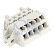 1-conductor female connector, angled, CAGE CLAMP&reg;, 2.5 mm&sup2;, light gray