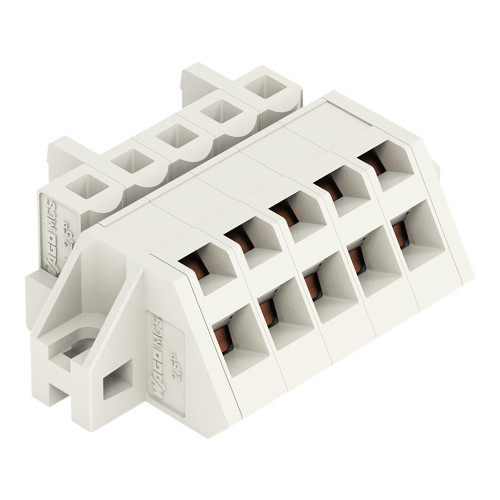 1-conductor female connector, angled, CAGE CLAMP&reg;, 2.5 mm&sup2;, light gray